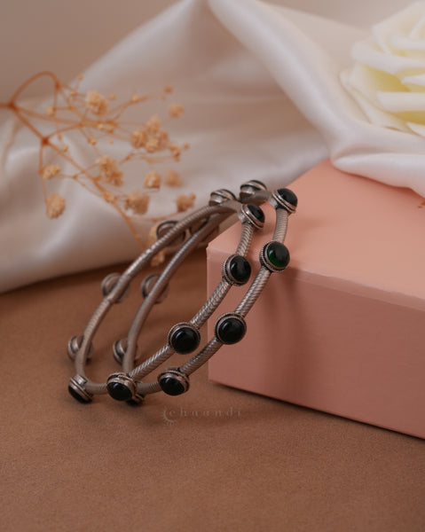 Silver Bangle  (Pair)