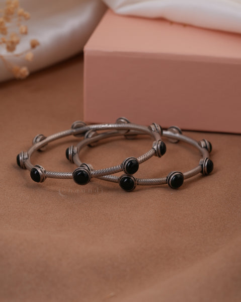 Silver Bangle  (Pair)