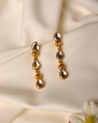 Gold Polish Silver Earrings CHE1411