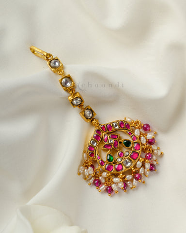 Gold Polish Silver Maang Tikka CHMT1015