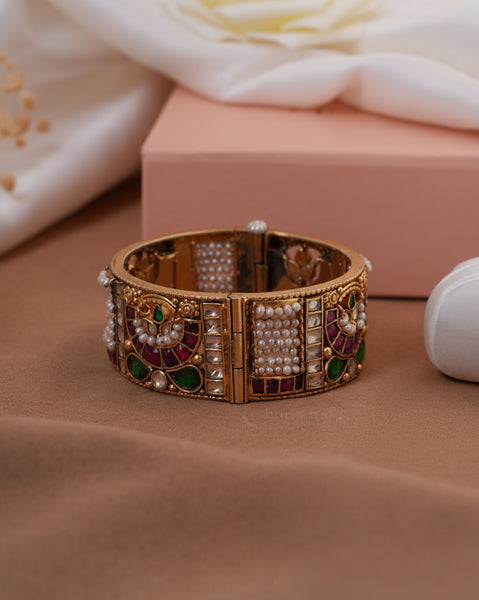 Gold Polish Silver Bangle  (Single)