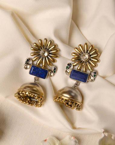 Gold Polish Silver Earrings CHE1436