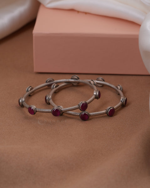 Silver Bangle  (Pair)