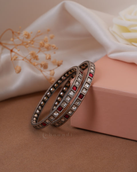 Silver Bangle  (Pair)
