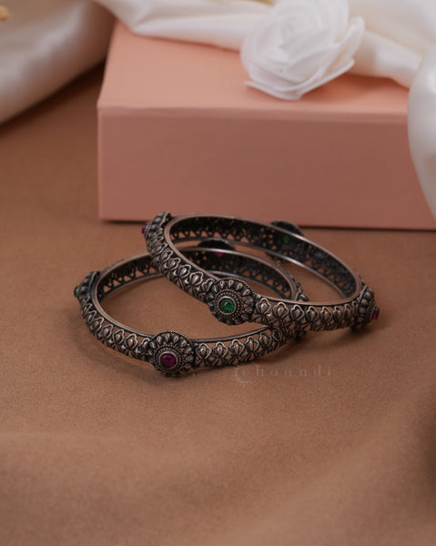 Silver Bangle  (Pair)