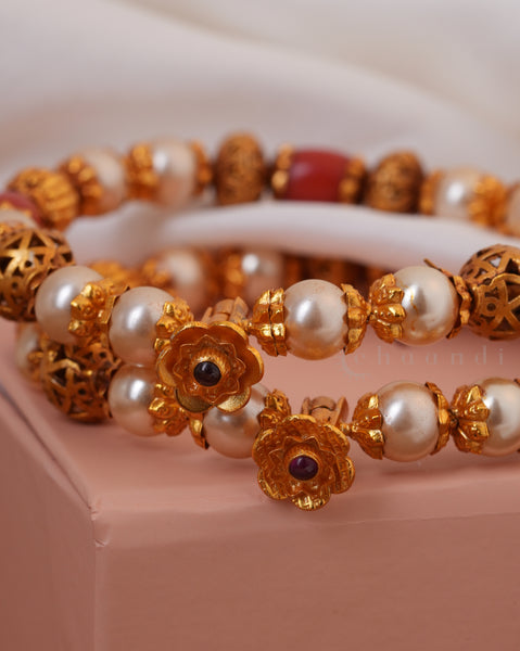 Gold Polish Silver Bangle  (Single)