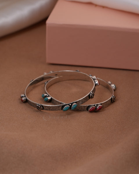 Silver Bangle  (Pair)