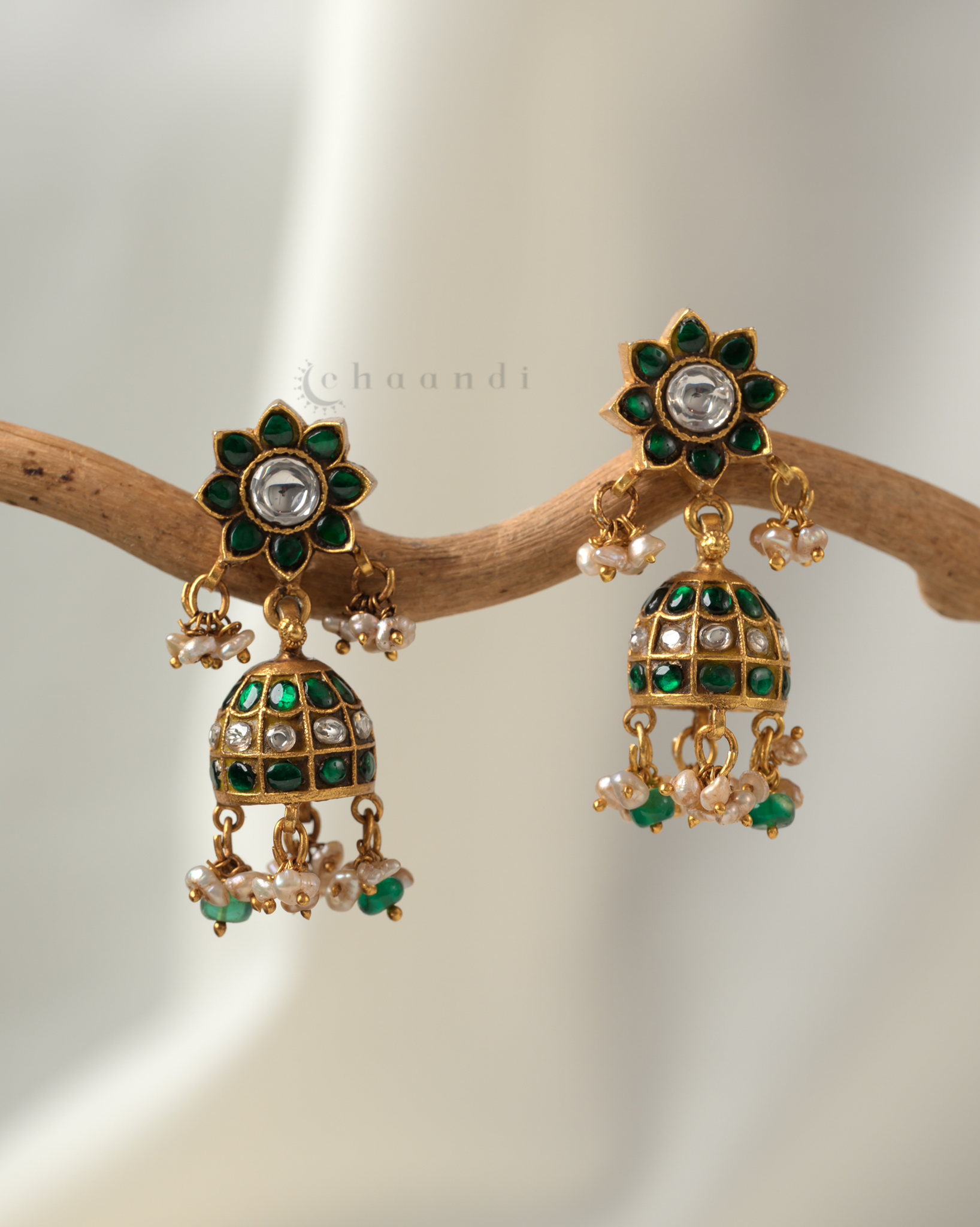 Gold Polish Silver Earrings CHE1798