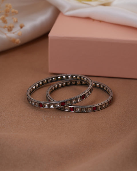 Silver Bangle  (Pair)