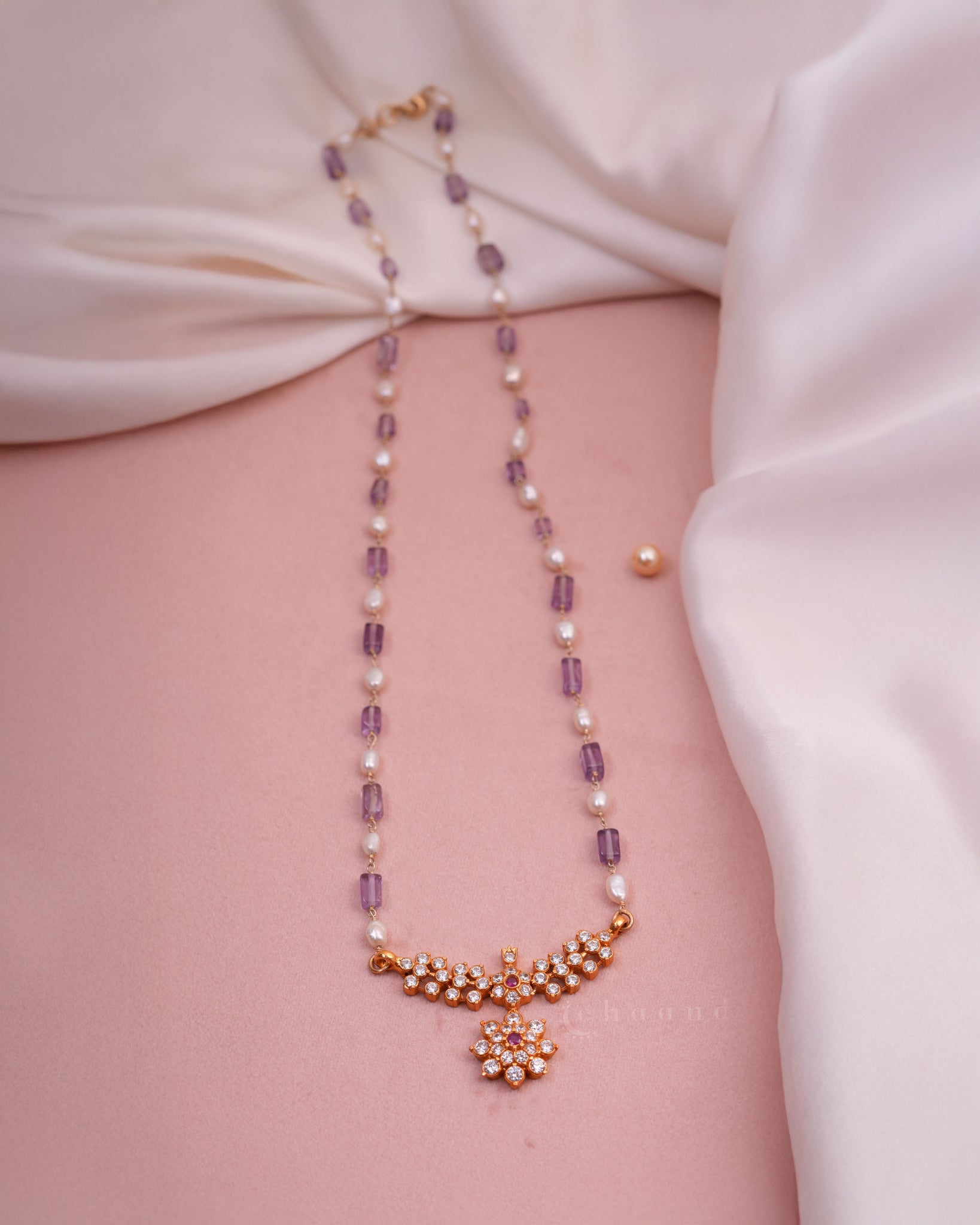 Gold Polish Silver Necklace CHN1853