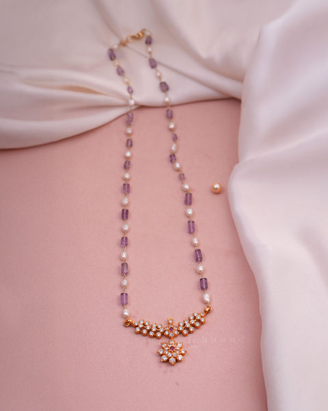 Gold Polish Silver Necklace CHN1853