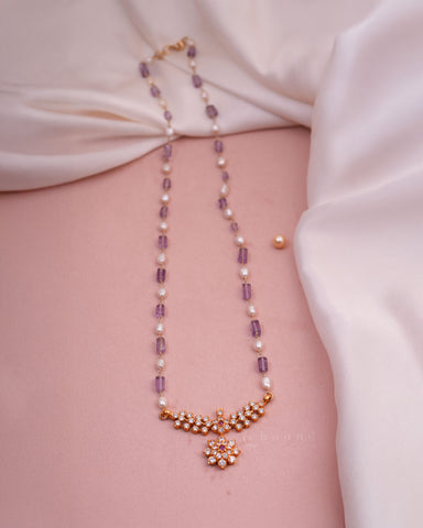 Gold Polish Silver Necklace CHN1853