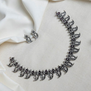 Silver Necklace Set CH1559