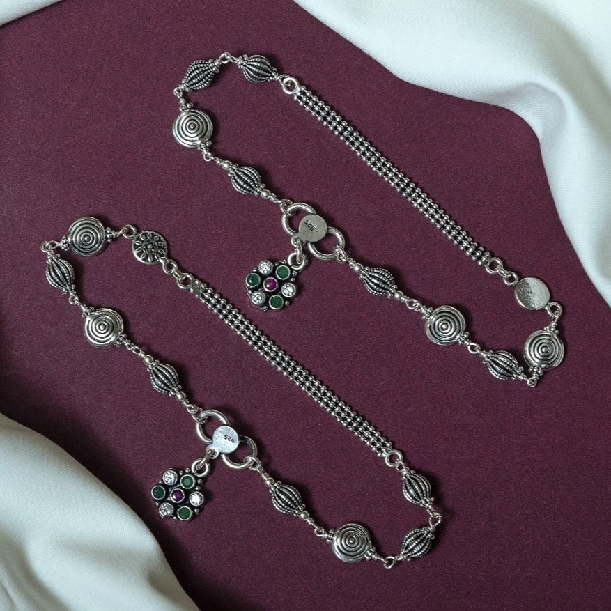 Silver Anklets CH9174 (Pair)