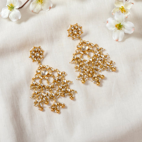 Gold Polish Silver Earrings CHE1164