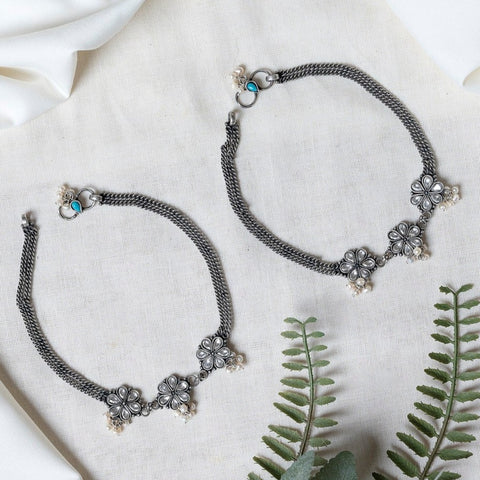 Silver Anklets CH9221 (Pair)